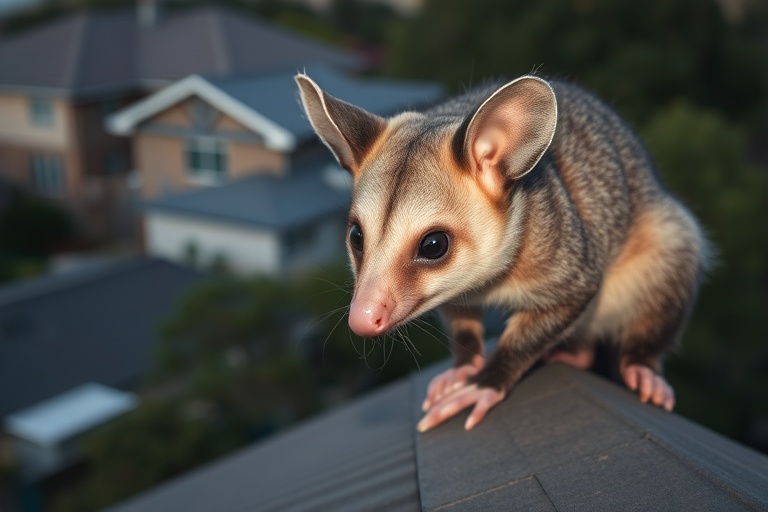 Possum in Breamlea residential area